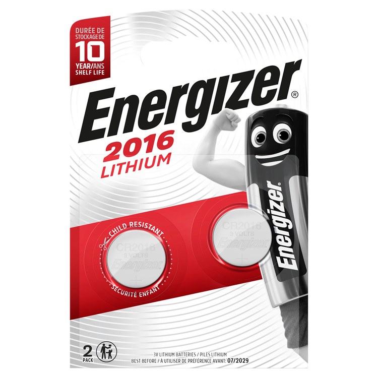 Energizer CR2016 Batteries - Ultra-Slim 3V Coin Cell