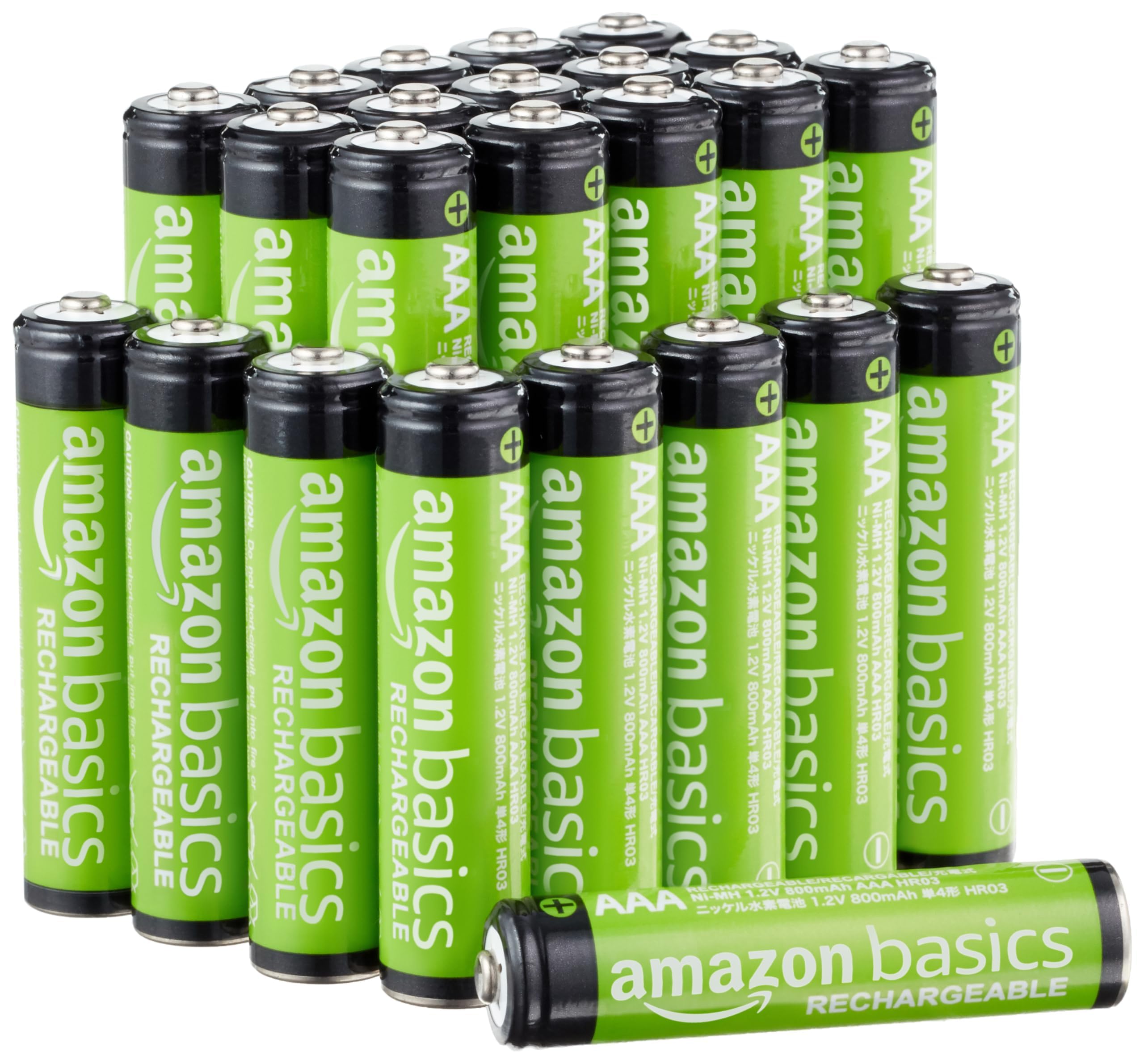 Amazon Basics AAA Rechargeable Batteries | Compact NiMH