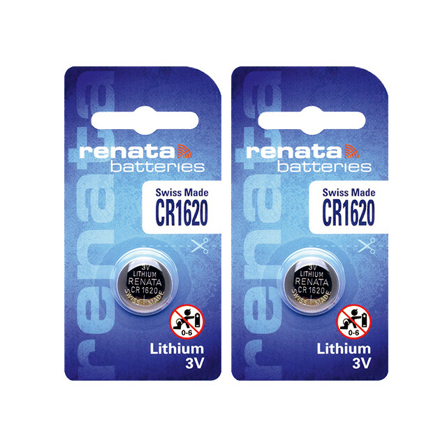 Renata CR1620 3V Lithium Coin Cell — Long Shelf Life Renata CR1620 3V Lithium Coin Cell — Long Shelf Life