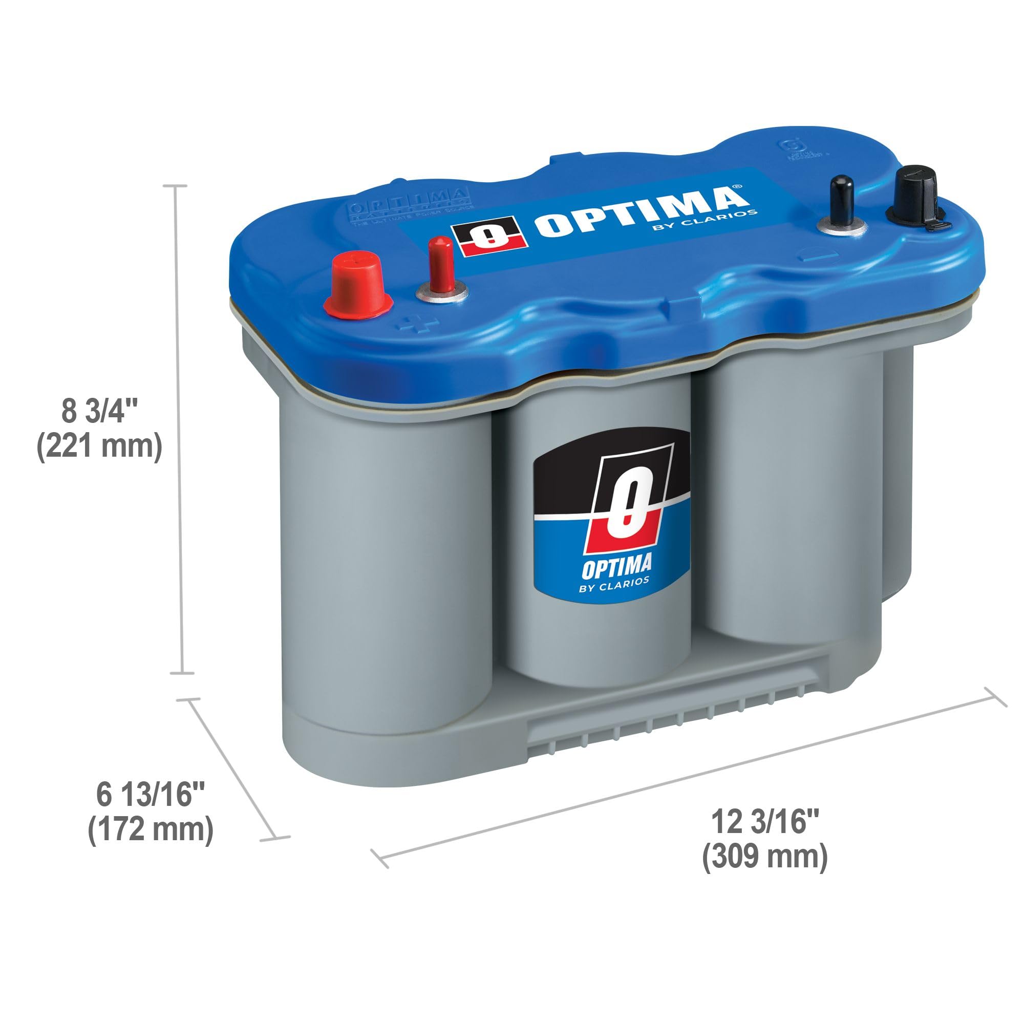 Optima BlueTop Battery: Marine & RV Starting + Deep Cycle Optima BlueTop Battery: Marine & RV Starting + Deep Cycle