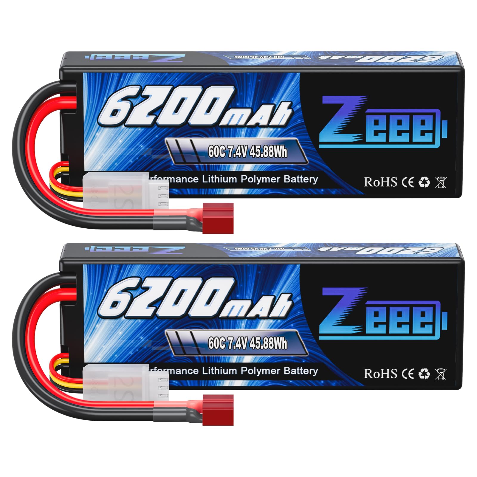 Zeee 7.4V (2S) LiPo Batteries for 1/10 RC Cars & Planes Zeee 7.4V (2S) LiPo Batteries for 1/10 RC Cars & Planes