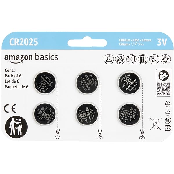 Amazon Basics Button Cells: CR2032, CR2025, LR44 Multi-Pack