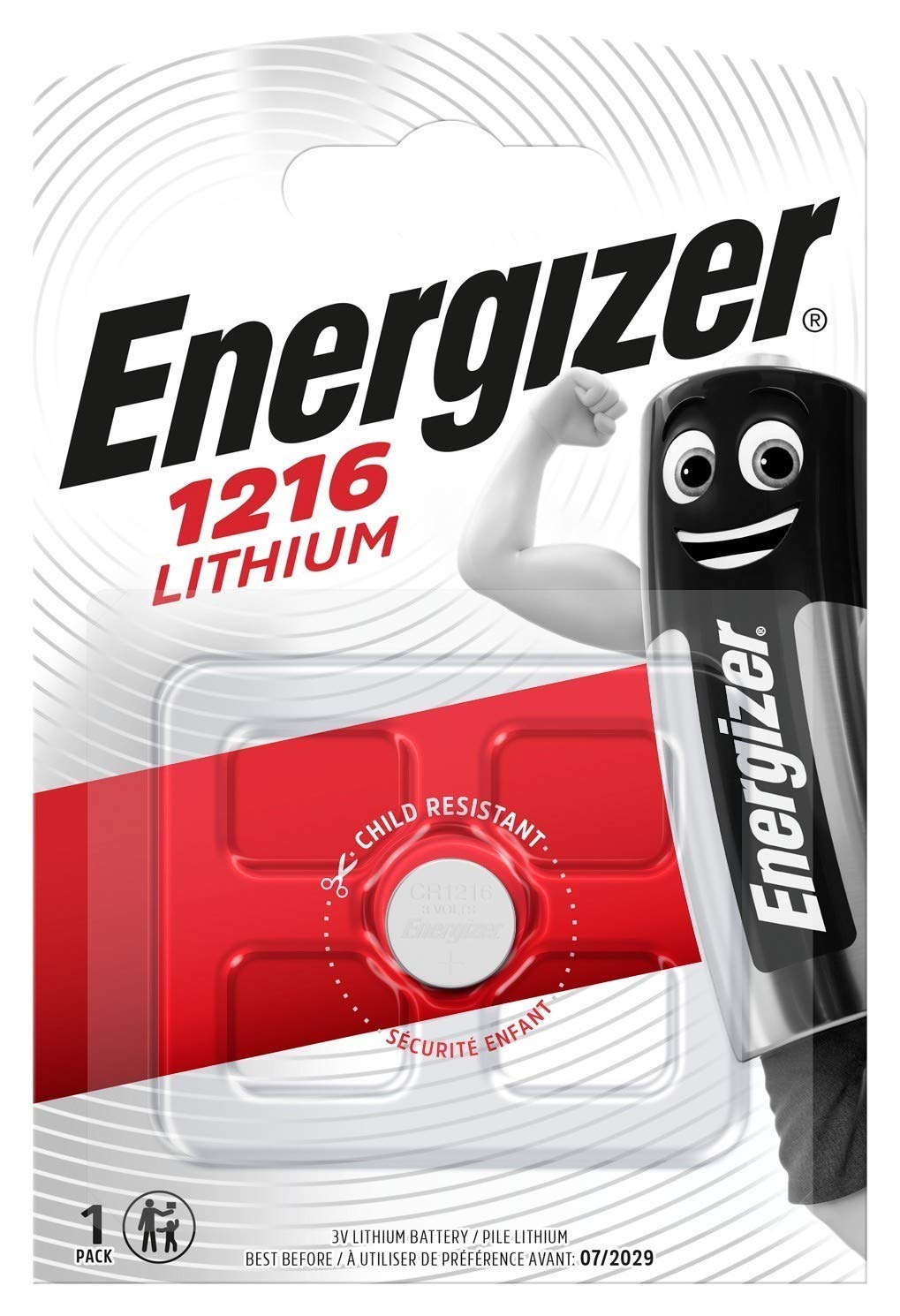 Energizer CR1216 – Ultra‑Thin 3V Lithium Coin Battery