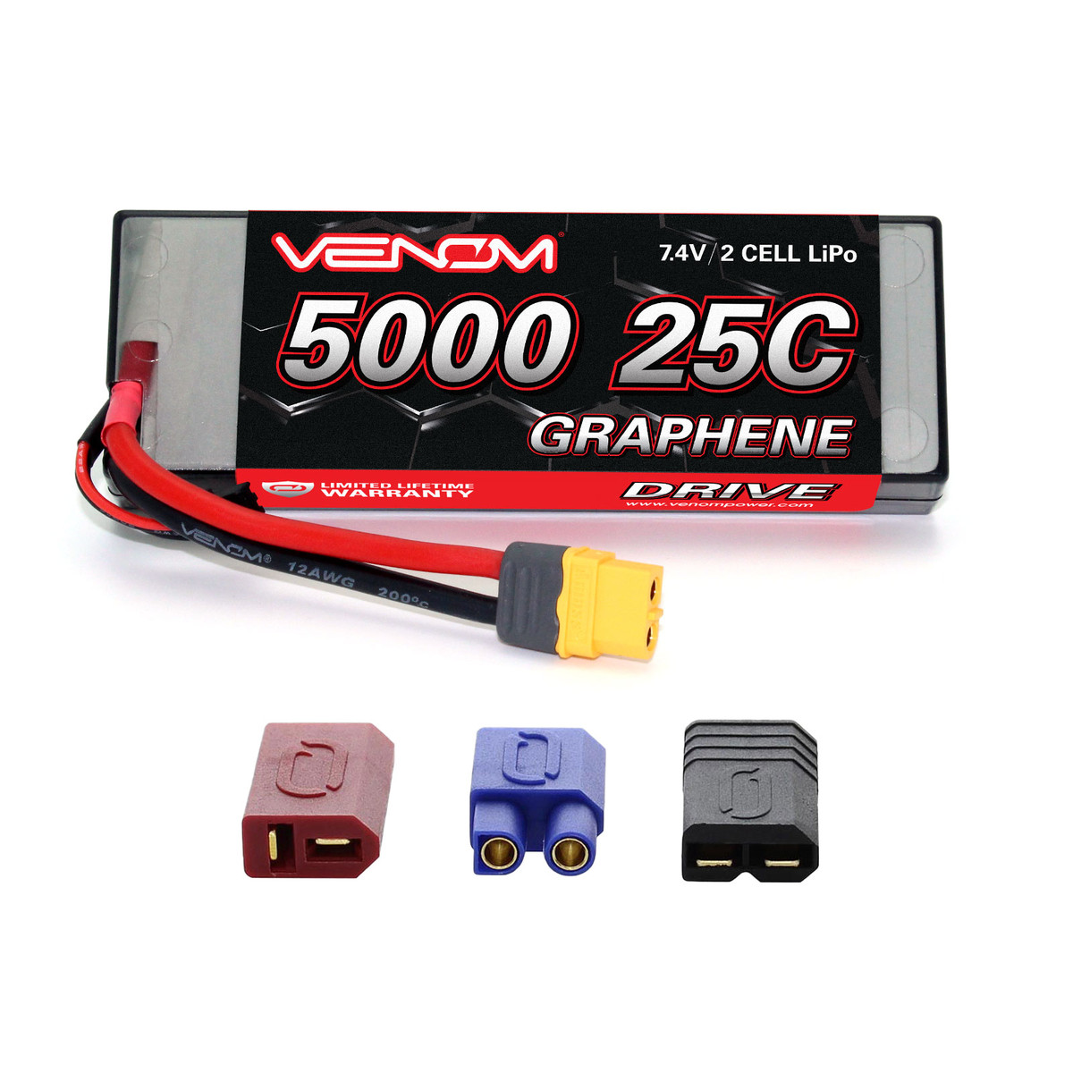 Venom 2S 7.4V LiPo Batteries - Universal Plug RC Power