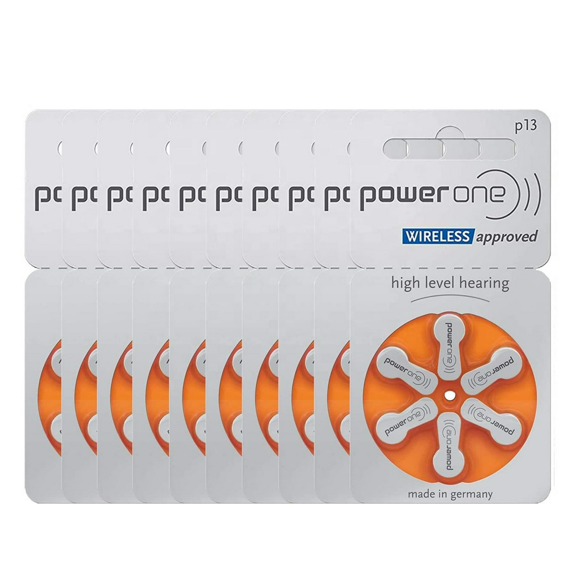 PowerOne P13 Size 13 Hearing Aid Batteries - Long-Lasting PowerOne P13 Size 13 Hearing Aid Batteries - Long-Lasting