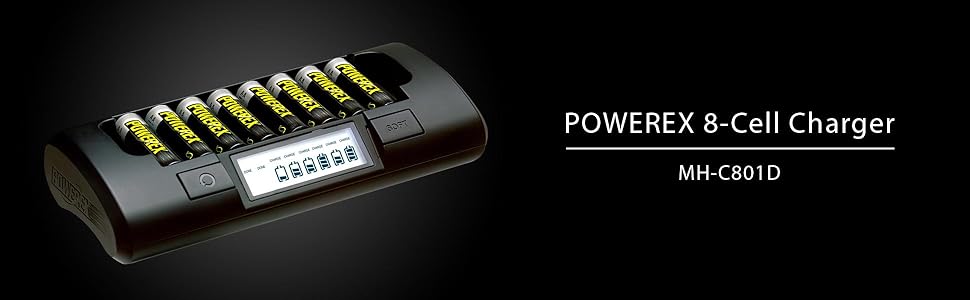 Powerex MH-C801D 1-Hr PRO Charger | 8-Bay NiMH